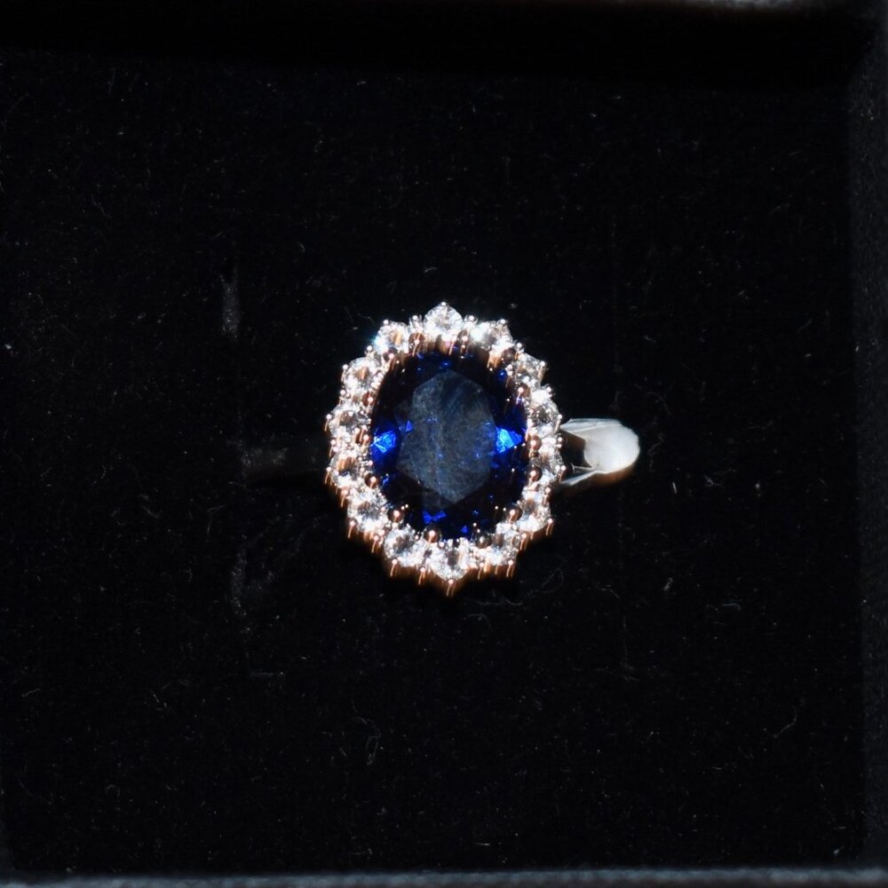 Beautiful Costume Sapphire Ring Size 8